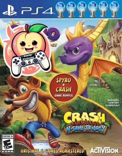 Spyro + Crash Bundle PS4 Platinum Trophy Service